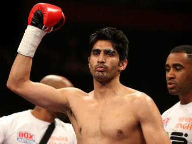 Feeling stronger with every fight, must carry momentum to India leg: Vijender Singh Feeling stronger with every fight, must carry momentum to India leg: Vijender Singh