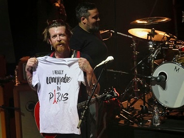 Peace, love and rock and roll!: Eagles of Death Metal return to Paris to perform for attack survivors
