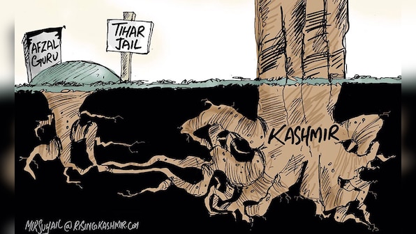 Firstpost podcast: Artist hits out at Facebook for deleting Afzal Guru cartoon, says he depicts people's pain