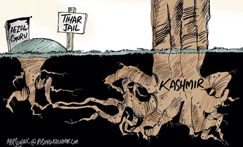 Facebook removes Kashmiri artist's cartoon post on Afzal Guru Facebook removes Kashmiri artist's cartoon post on Afzal Guru