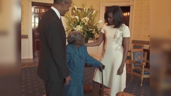 Fulfilling a 106-year-old's dream: Centenarian dances with Barack Obama at the White House
