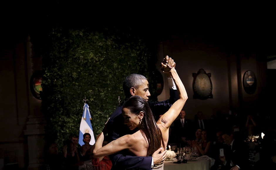 The state dinner was hosted at the Centro Cultural Kirchner as part of President Obama's two-day visit to Argentina, in Buenos Aires. Reuters The state dinner was hosted at the Centro Cultural Kirchner as part of President Obama's two-day visit to Argentina, in Buenos Aires. Reuters