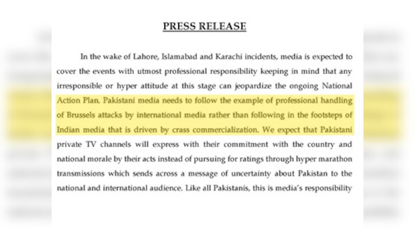 Don't be 'crass' like Indian media while covering Lahore attacks! Pak media regulator issues guidelines to local channels