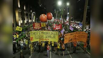 After the protest comes the support: Around 30,000 Dilma Rousseff sympathisers take to the streets in Brazil