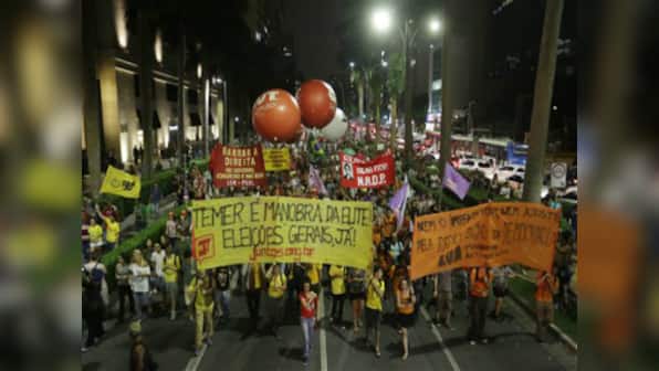 After the protest comes the support: Around 30,000 Dilma Rousseff sympathisers take to the streets in Brazil
