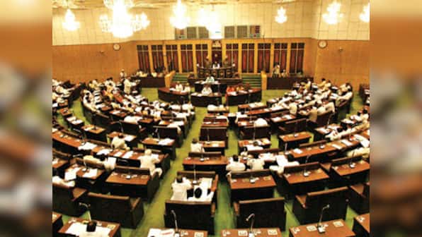 Andhra Assembly drama: Security personnel deny entry to Roja on Speaker's order, YSRC stages sit-in