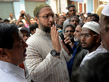 Owaisi speaking the language of Hafiz Saeed: BJP on 'Bharat Mata Ki Jai' row Owaisi speaking the language of Hafiz Saeed: BJP on 'Bharat Mata Ki Jai' row