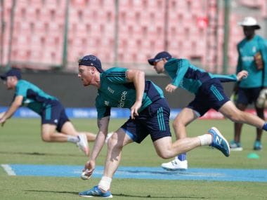 England player Ben Stokes during the practise session at the Feroz Shah Kotla Stadium. Solaris Images