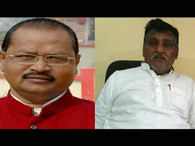JDU MLAs Gopal Mandal (left) and Rana Gangeshwar Singh