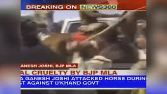 BJP MLA allegedly beats up police horse with a lathi, breaks its leg