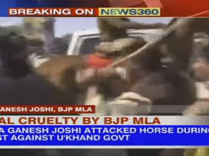 Accused of thrashing police horse Shaktiman, BJP MLA Ganesh Joshi arrested