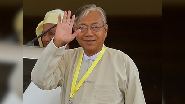 Htin Kyaw becomes Myanmar's first civilian president, but Suu Kyi will call the shots