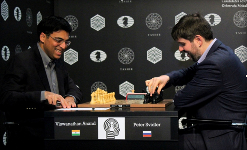 Candidates Chess: Anand crushes Svidler in just 24 moves; moves up to joint second spot Candidates Chess: Anand crushes Svidler in just 24 moves; moves up to joint second spot