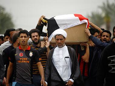 Rest in peace: Iraq buries young victims of football pitch bomb carnage