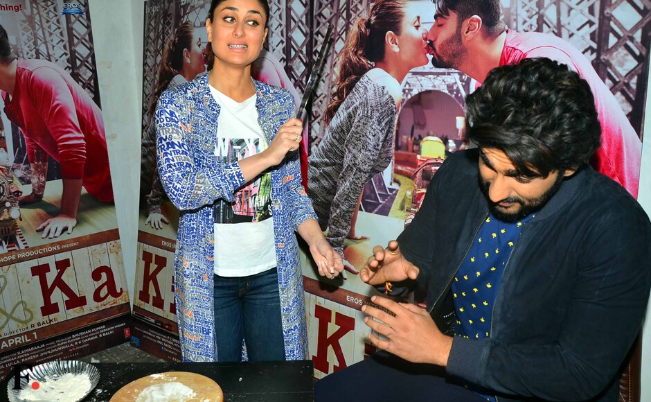 Both Kareena and Balki have said that they are curious to know Saif Ali Khan’s reaction to the film. Kareena joked that Saif might pick up some tips from Arjun’s character. Image by Sachin Gokhale/Firstpost Both Kareena and Balki have said that they are curious to know Saif Ali Khan’s reaction to the film. Kareena joked that Saif might pick up some tips from Arjun’s character. Image by Sachin Gokhale/Firstpost