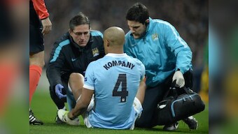 Big blow to City ahead of Manchester derby, injured Kompany likely to be out for a month