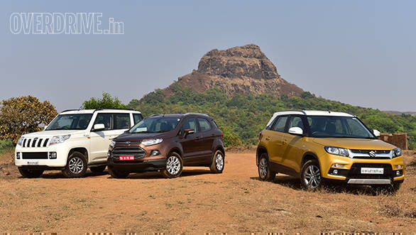 Image gallery: Maruti Suzuki Vitara Brezza vs Mahindra TUV300 vs Ford EcoSport comparo Image gallery: Maruti Suzuki Vitara Brezza vs Mahindra TUV300 vs Ford EcoSport comparo