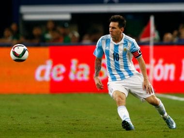 File picture of Lionel Messi playing for Argentina. Getty Images