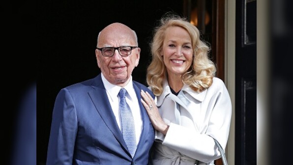 Fourth time plucky: Rupert Murdoch marries Jerry Hall