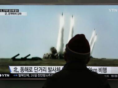 Upping the ante? North Korea fires 5 short-range missiles into sea