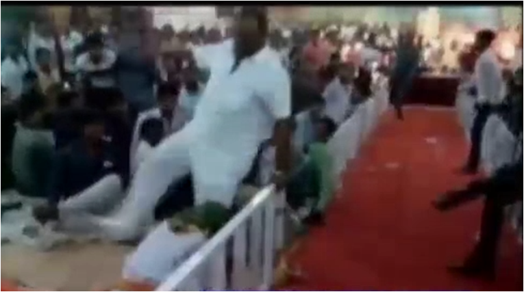 Watch: Gujarat BJP MP Vitthal Radadia attacks old man as victim begs for mercy Watch: Gujarat BJP MP Vitthal Radadia attacks old man as victim begs for mercy