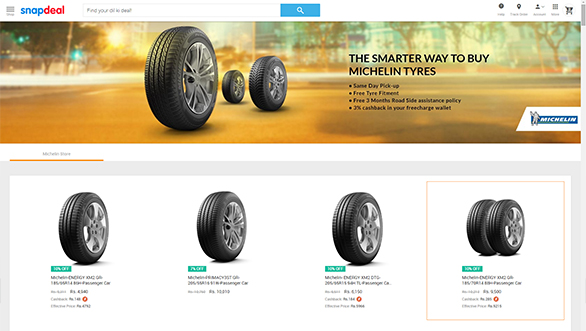 Michelin tyres are now available online in India on Snapdeal Michelin tyres are now available online in India on Snapdeal