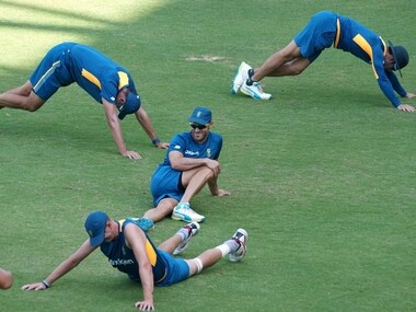South African team at a practice session ahead of their game against England. Solaris Images