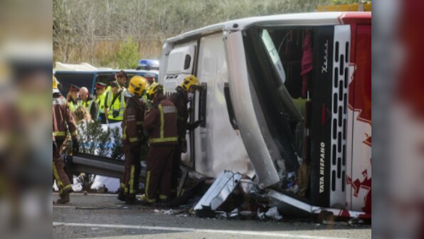 Bus carrying students crashes in Spain, leaves 14 dead and 30 injured