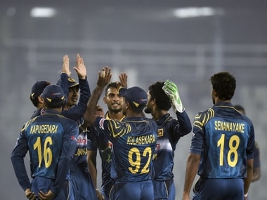 Sri Lanka team. AFP
