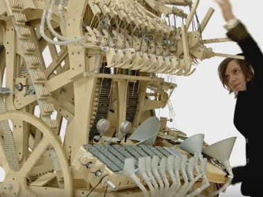 Screenshot of the Marble Machine from YouTube video.
