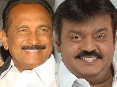 Twist in the Tamil Nadu tale: DMDK's Captain Vijayakanth is Left Front's CM candidate, says Vaiko Twist in the Tamil Nadu tale: DMDK's Captain Vijayakanth is Left Front's CM candidate, says Vaiko