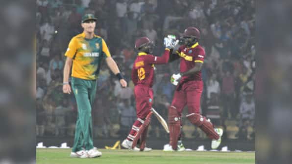 World T20: West Indies make a meal of South Africa's small target before reaching semis; do England a favour