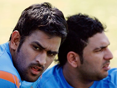 Yuvraj Singh and MS Dhoni. Reuters