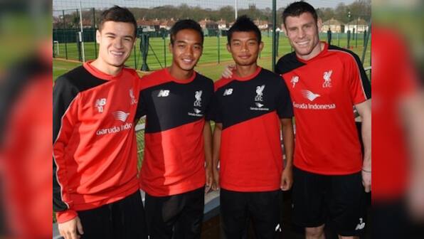 Training among stars: India's young talents Chhangte and Jerry get the Liverpool experience