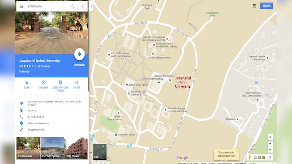 The road to sedition: Search for 'anti-national' or 'sedition' on Google maps points to JNU