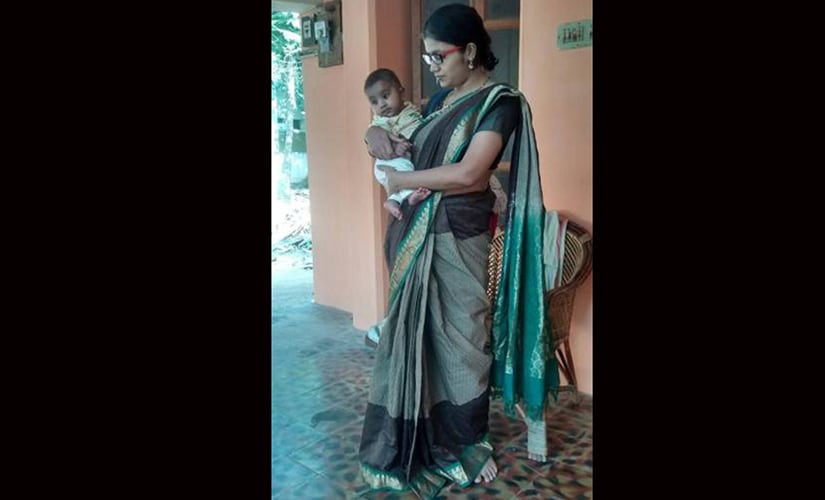 Samyuktha with her daughter Yazhini