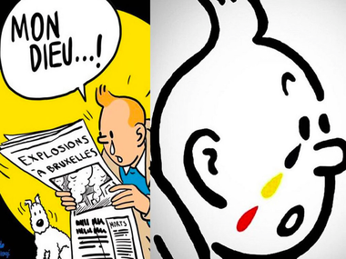 #JeSuisBruxelles: Social media users share crying Tintin in Brussels aftermath #JeSuisBruxelles: Social media users share crying Tintin in Brussels aftermath