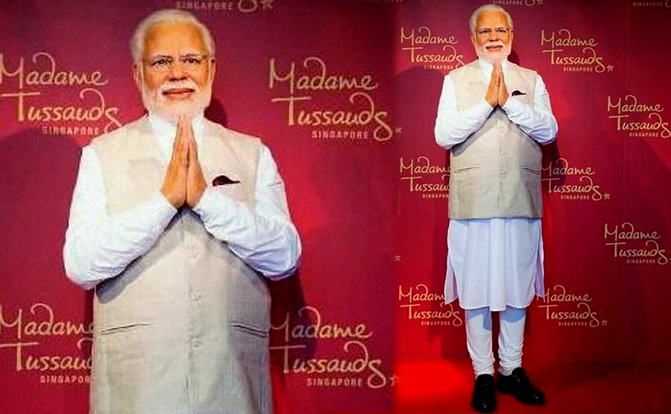 Prime Minster Narendra Modi's wax statue installed at Singapore’s Madame Tussauds museum on Wednesday. Three of his wax statues have been installed in Singapore, Hong Kong and Bangkok and one of them will be put up in London in the next eight days. PTI Prime Minster Narendra Modi's wax statue installed at Singapore’s Madame Tussauds museum on Wednesday. Three of his wax statues have been installed in Singapore, Hong Kong and Bangkok and one of them will be put up in London in the next eight days. PTI