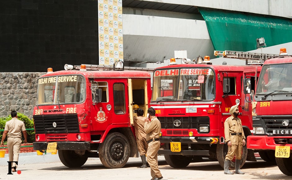 Six fire officials were rushed to hospital after they inhaled excessive smoke. Their condition is said to be stable, according to officials. Naresh Sharma/Firstpost Six fire officials were rushed to hospital after they inhaled excessive smoke. Their condition is said to be stable, according to officials. Naresh Sharma/Firstpost