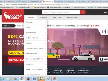 CouponDunia expands its scope, forays into cashback CouponDunia expands its scope, forays into cashback