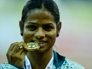 Dutee Chand breaks two national record, misses Olympic qualification by 0.01 second Dutee Chand breaks two national record, misses Olympic qualification by 0.01 second