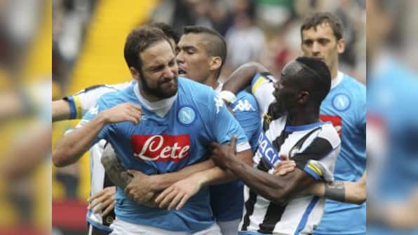 Higuain gets four-match ban: Watch the Napoli striker lose the plot after seeing red