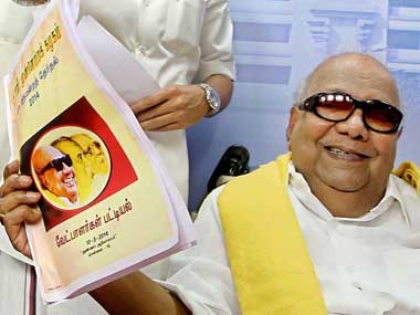 DMK chief M Karunanidhi. PTI