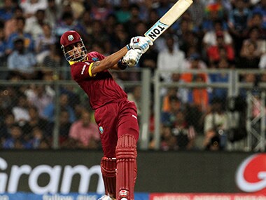 Lendl Simmons during his knock against India in the semi-final. Solaris