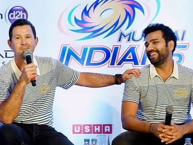 Mumbai Indians' coach Ricky Ponting and captain Rohit Sharma PTI