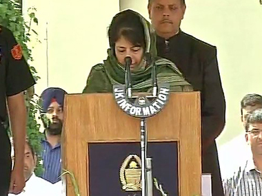 J&K Chief Minister Mehbooba Mufti allocates portfolios to council of ministers J&K Chief Minister Mehbooba Mufti allocates portfolios to council of ministers