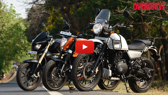 Video: Royal Enfield Himalayan v KTM 200 Duke v Mahindra Mojo Video: Royal Enfield Himalayan v KTM 200 Duke v Mahindra Mojo