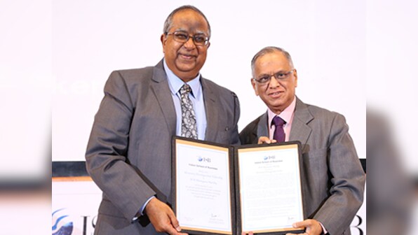 Another plume: Narayana Murthy becomes first recipient of ISB's Honorary Distinguished Fellowship