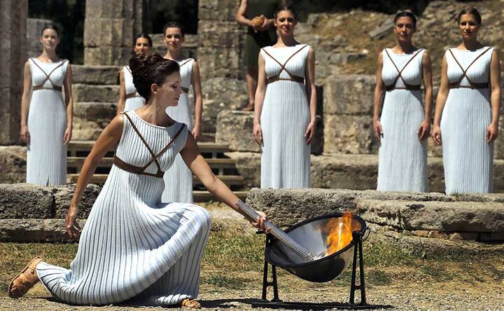 Photos: Dress rehearsal for Olympic flame lighting ceremony in Greece