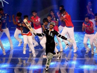 Ranveer Singh performs during the opening ceremony of IPL. PTI